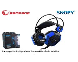 Snopy  Rampage Sn-R5 Siyah/Mavi Oyuncu Mikrofonlu Kulaklk